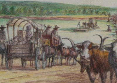 Rush Hour at Colbert’s Ferry – Texas Road